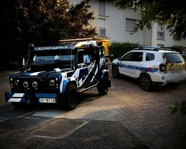 4x4 Defender Auto Repar en intervention de nuit